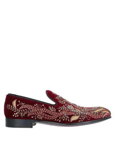 Shop Dolce & Gabbana Loafers In Maroon