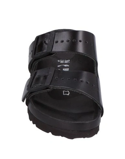 Shop Rick Owens X Birkenstock Woman Sandals Black Size 6 Soft Leather