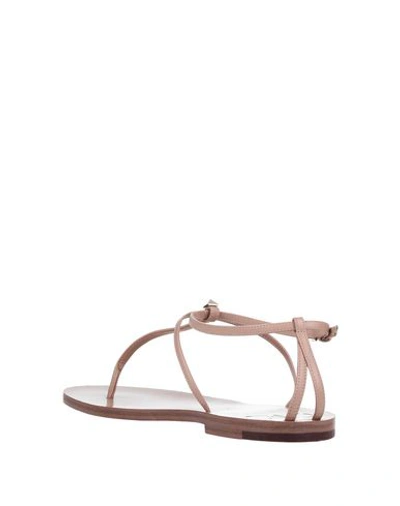 Shop Valentino Flip Flops In Pale Pink