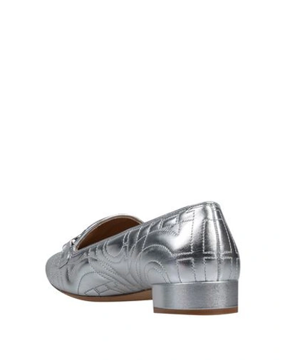 Shop Ferragamo Loafers In Silver