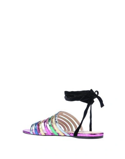 Shop Attico Toe Strap Sandals In Purple