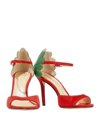 Shop Charlotte Olympia Sandals In Red