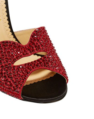 Shop Charlotte Olympia Sandals In Maroon