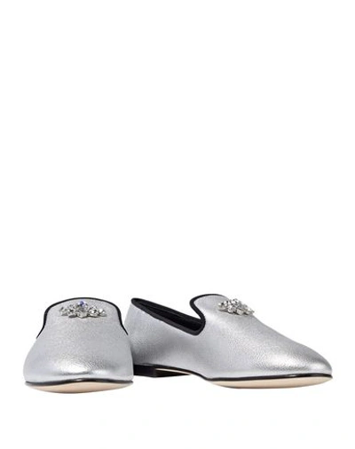 Shop Giuseppe Zanotti Loafers In Silver