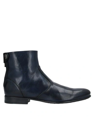 Shop Alberto Fasciani Ankle Boots In Dark Blue