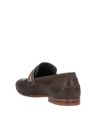 Shop Brunello Cucinelli Loafers In Dark Brown