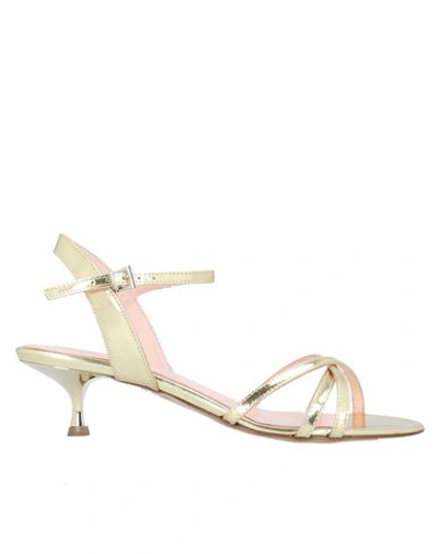 Shop Anna F Sandals In Gold