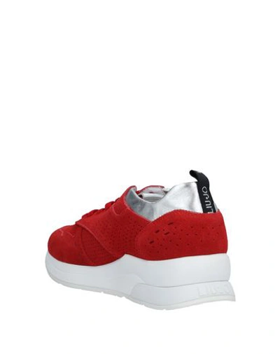 Shop Liu •jo Woman Sneakers Red Size 7 Soft Leather