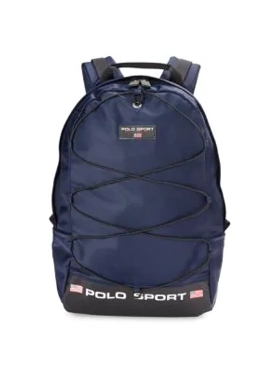 Shop Polo Ralph Lauren Water-resistant Nylon Backpack In Navy