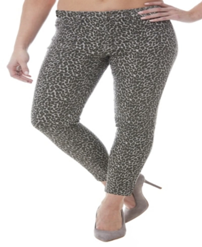 Shop Nicole Miller Soho Cheetah-print High-rise Skinny Jeans In Grey Cheta