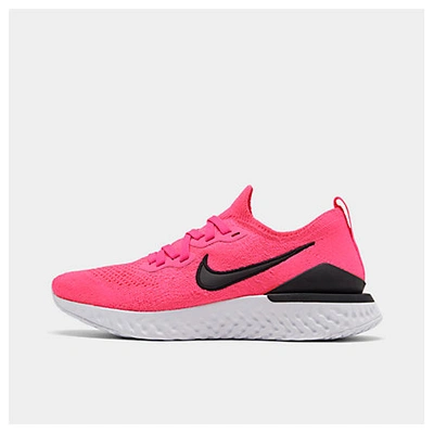 Shop Nike Women's Epic React Flyknit 2 Running Shoes In Red