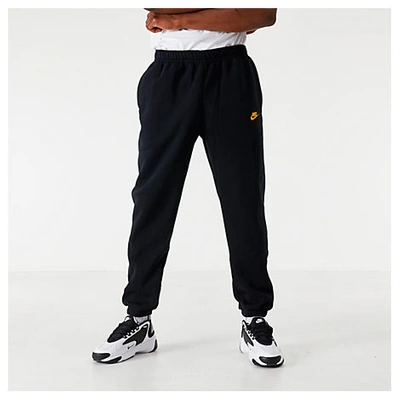 Shop Nike Men's Sportswear Club Fleece Metallic Jogger Pants In Black