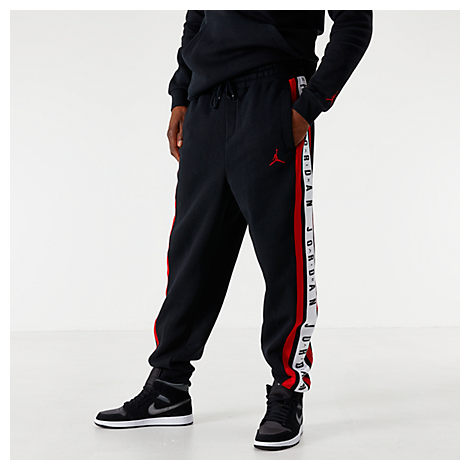 Nike Jordan Men's Air Colorblocked Fleece Jogger Pants In Black | ModeSens