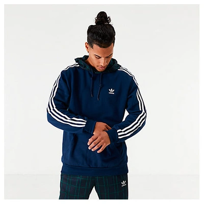 Shop Adidas Originals Adidas Men's Originals Tartan Hoodie In Blue