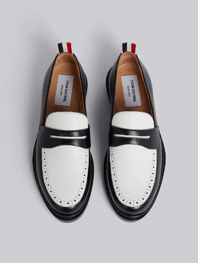 Shop Thom Browne Lightweight Sole Penny Loafer In Black