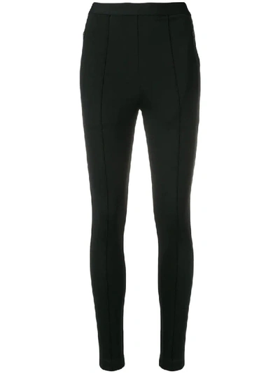 Shop Balenciaga Logo-waistband Leggings In Black