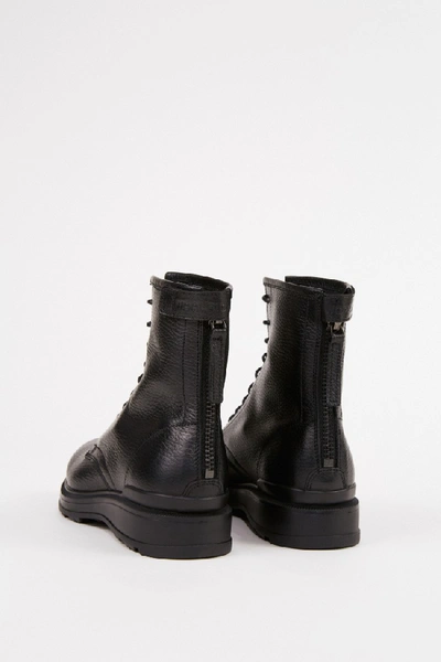 Shop Woolrich Leather Ankle Boot Black In White