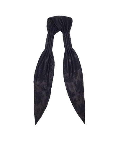 Shop Ann Demeulemeester Black Jacquard Bandana