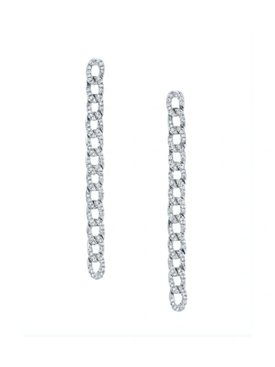 Shop Anita Ko Diamond Chain Link Earrings White Gold In Not Applicable
