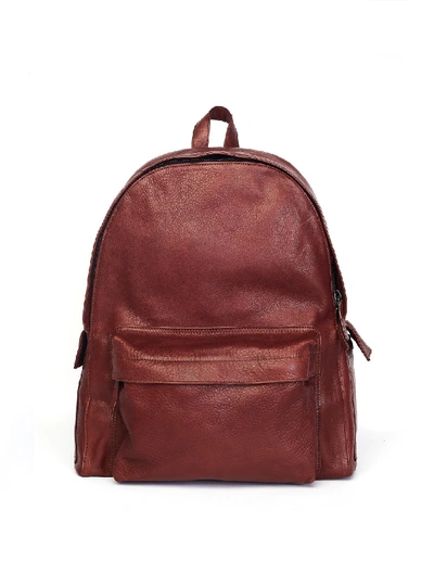 Shop Ann Demeulemeester Brown Leather Backpack In Red
