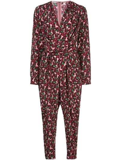 Shop Stella Mccartney All In One Blossom Print Jumpsuit In Black