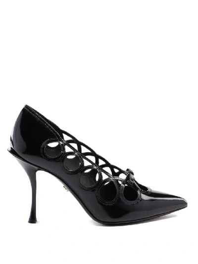 Shop Dolce & Gabbana Lori Patent Leather Pumps In Black
