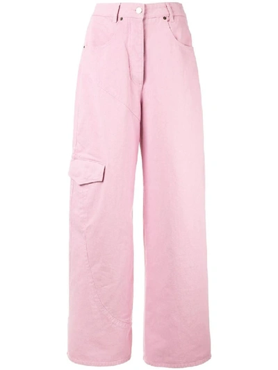 Shop Jacquemus Pink Women's Le Jean De Nîmes Jeans Pink In Neutrals