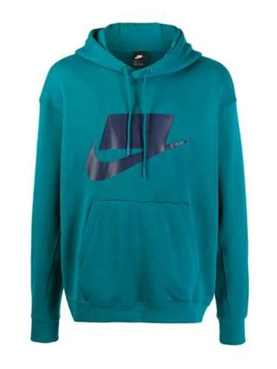 Shop Nike Nsw' Hoodie Sweatshirt In Blue