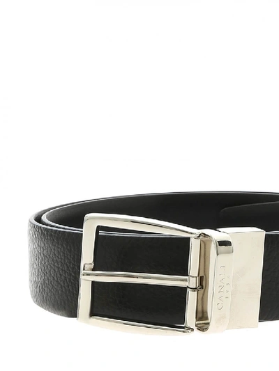 Shop Canali Leather Belt Ka00107 50 510 In Black
