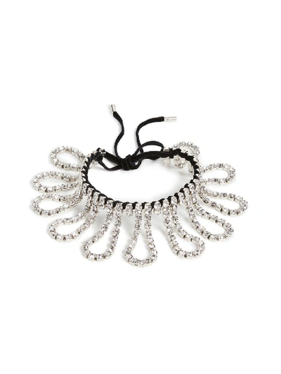 Shop Area Silver Women's Crystal Loop Fringe Choker In Not Applicable