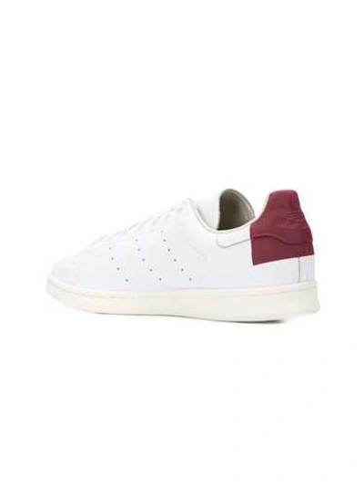 Shop Adidas Originals Stan Smith' Burgundy Low Top Sneakers In White