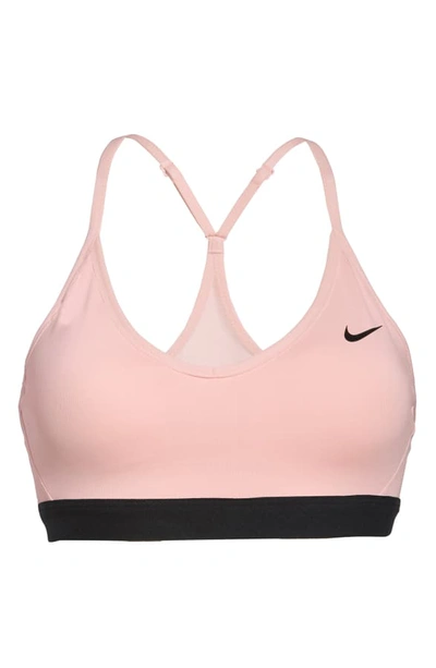 Shop Nike Indy Sports Bra In Echo Pink/ Black
