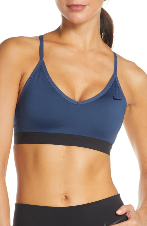 navy blue nike sports bra