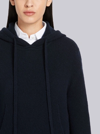 Shop Thom Browne Rwb Tipping Over-washed Pullover In Blue