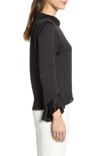 Shop Vince Camuto Bell Sleeve Blouse In Rich Black