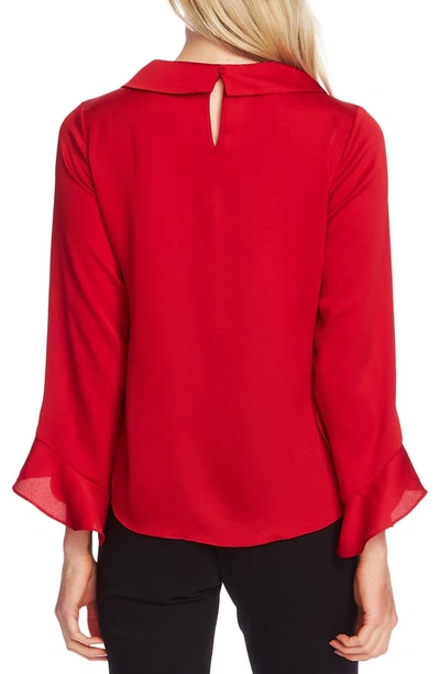 Shop Vince Camuto Bell Sleeve Blouse In Tulip Red