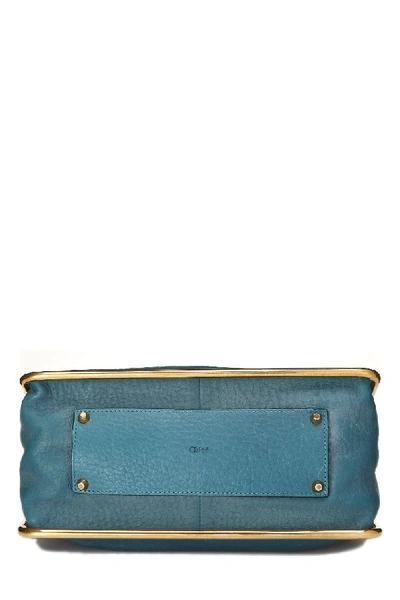 Pre-owned Chloé Green Leather Sally Flap Medium