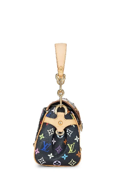 Takashi Murakami x Louis Vuitton Black Monogram Multicolore Beverly MM  QJB15CDSKB011