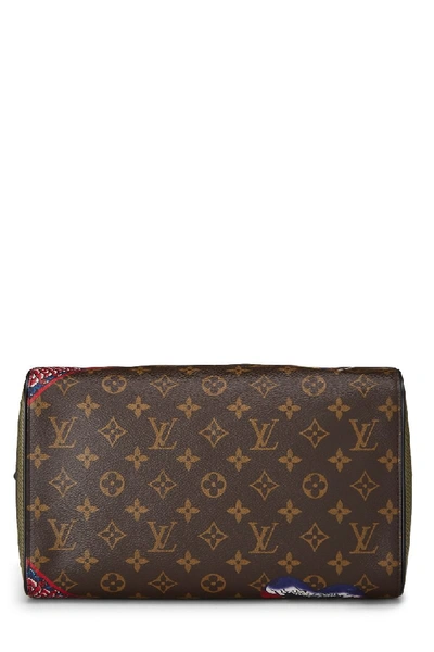 Pre-owned Louis Vuitton Brown Monogram Kabuki Speedy 30