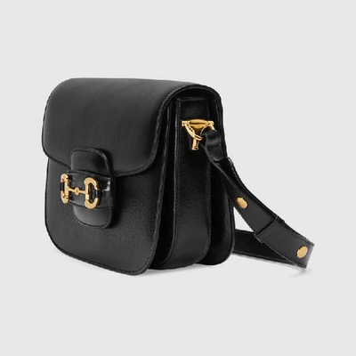 Shop Gucci Horsebit 1955 Schultertasche In Black