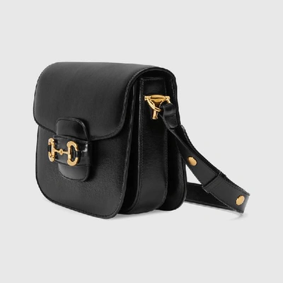 Shop Gucci Horsebit 1955 Shoulder Bag In Black