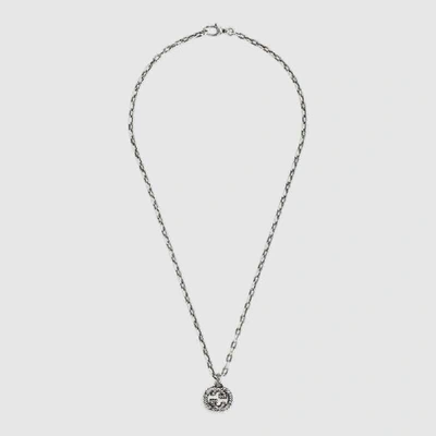 Shop Gucci Silver Necklace With Interlocking G In Undefined