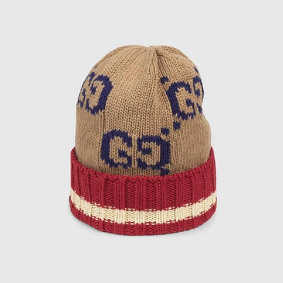 Shop Gucci Gg Cotton Hat In Beige Cotton