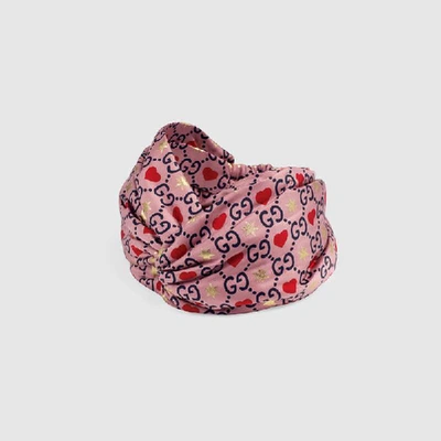 Shop Gucci Silk Headband In Pink