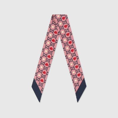 Shop Gucci Silk Neck Bow In Pink