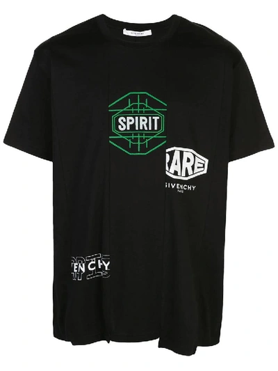 Shop Givenchy Spirit Print T-shirt In Black