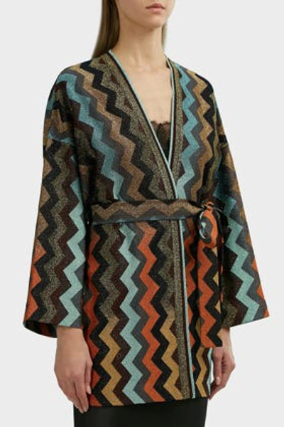 Shop Missoni Oversized Zigzag Belted Cardigan