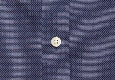 Shop Ledbury Men's Dark Blue Ballard Dobby Dress Shirt Cotton