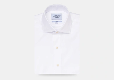 Shop Ledbury Men's White Fine Twill Spread Dress Shirt Cotton