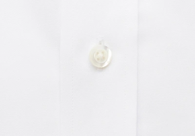 Shop Ledbury Men's White Fine Twill Spread Dress Shirt Cotton